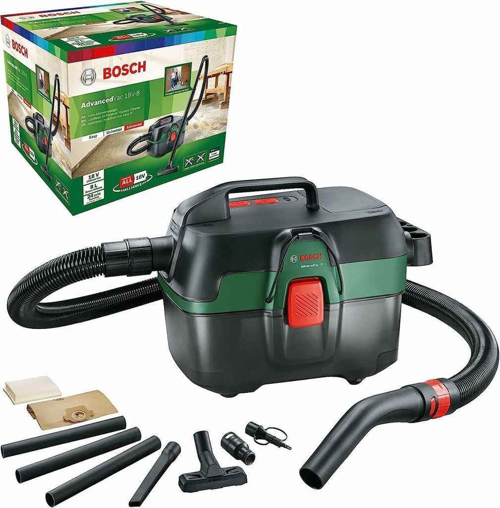 Bosch AdvancedVac 18V-8, Cylinder próżniowy, Suchy i Mokry, Zdjęcie produktu 
