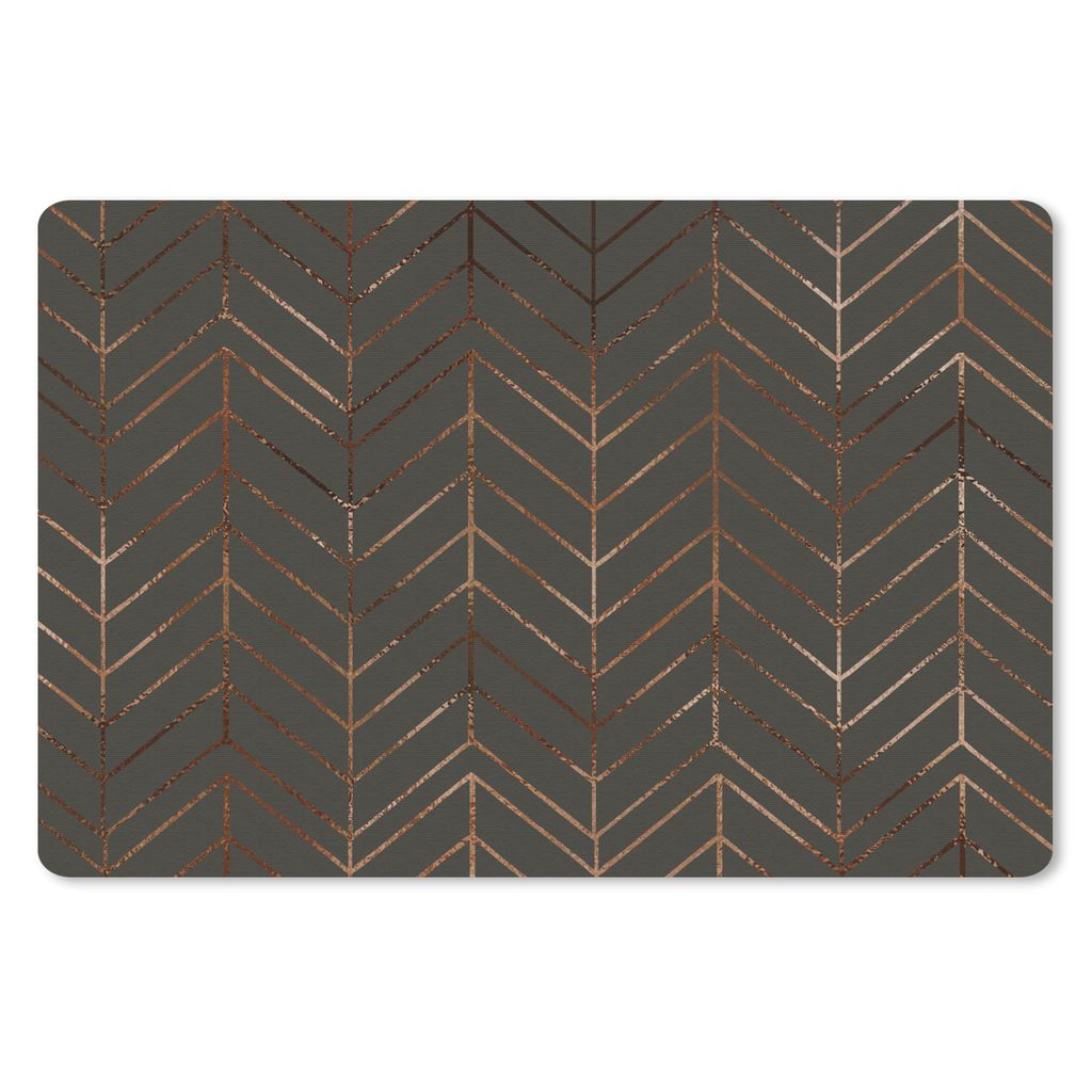 MuchoWow Mauspad Mousepad Muster - Bronze - Luxus - Grau 27x18 cm - Mousepads - Maus Mat - Pad - Mausunterlage - Büroartikel - Desk Matten