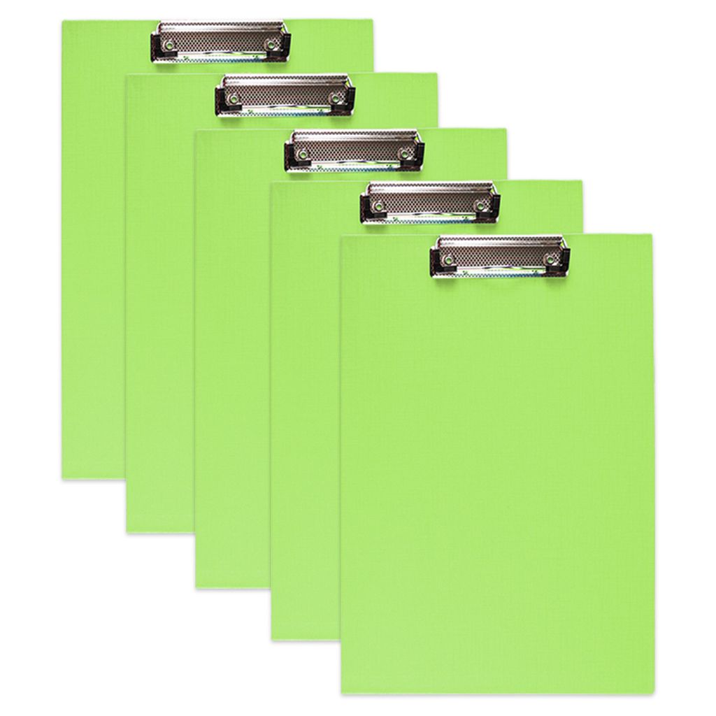 10 Stück DIN A4 Klemmbretter Schreibbrett Schreibunterlage Klemmmappe Schreibplatte Grün