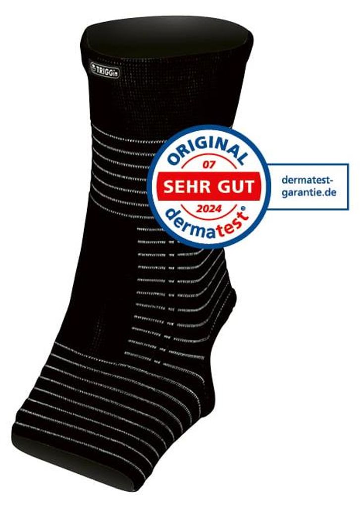 TRIGGin Bandage Knöchel anthrazit/schwarz mit Kupferfasern Produktbild 