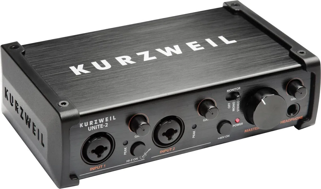 Kurzweil UNITE-2 carte son USB avec préamplis micro et alimentation 48V