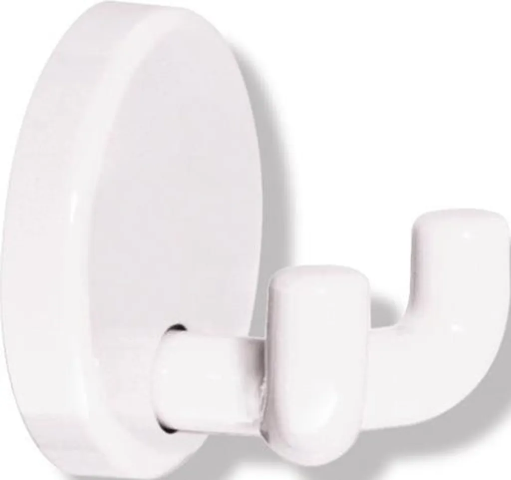 Gancio Bagno HEWI 801.90.020 Bianco - Doppio Gancio Facile Montaggio