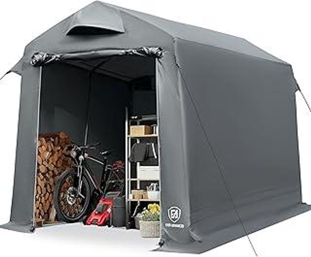 EVER ADVANCED Gerätehaus 9.8m³ Gerätezelt 190x230x225cm, 3000MM Wasserdichtes Geräteschuppen mit 2 Belüftungsöffnungen, Fahradgarage Fahrrads...