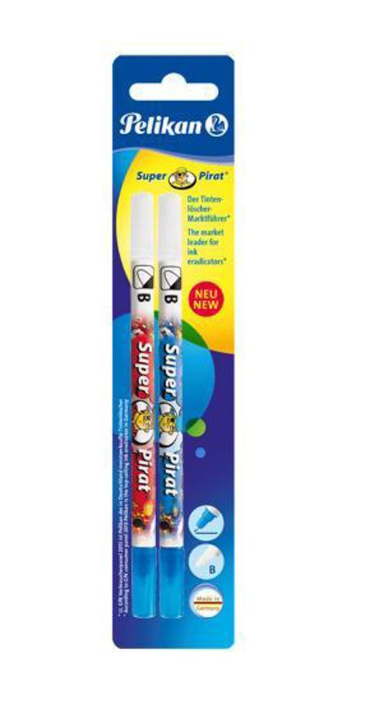 Pelikan Super Pirat 850B/2/B - Cancellino Per Inchiostro Blu, Doppia Punta, 2 Pezzi - Foto 4