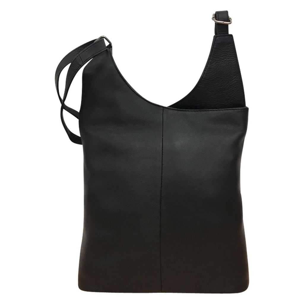 Cinino Ledertasche Umhängetasche Crossbody Bag C1161 Schwarz