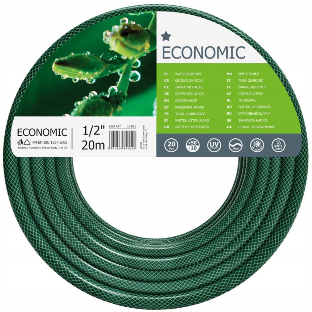20m 1/2" Gartenschlauch 3-Schicht Schlauch Garten Bewässerung Wasserschlauch