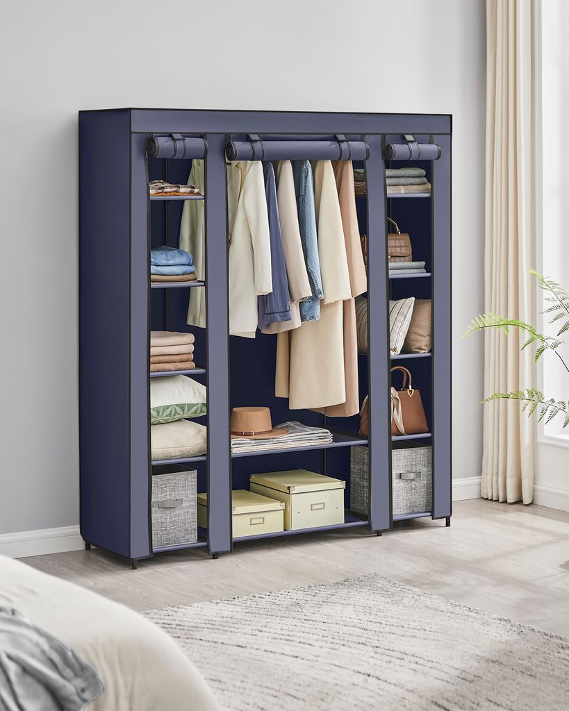 SONGMICS Kleiderschrank, Faltschrank mit Kleiderstange, 12 Produktbild 