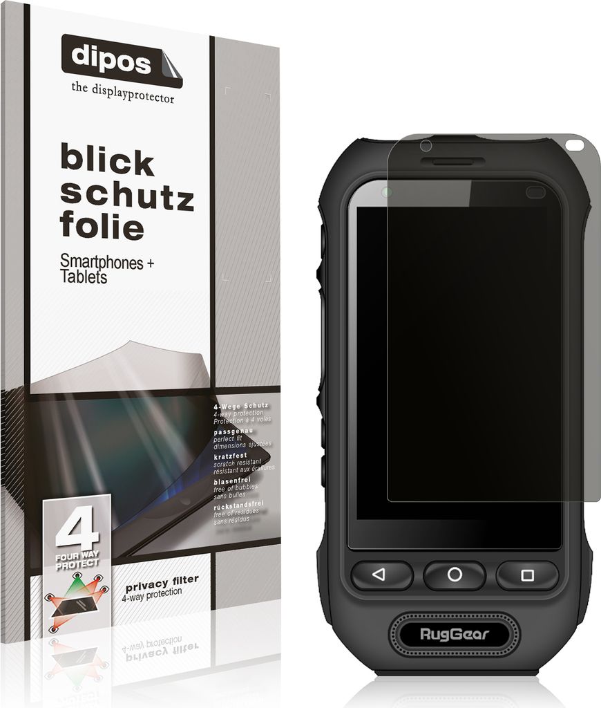 Schutzfolie für RugGear RG360 mit Sichtschutz Blickschutz Folie