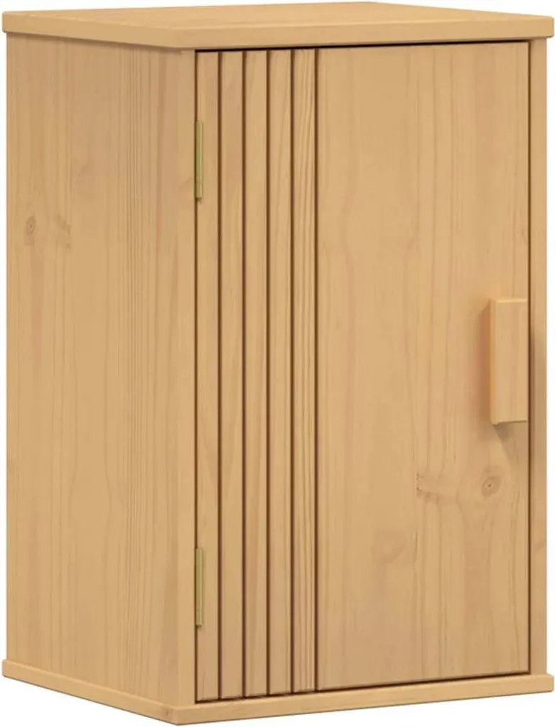 Armadio da bagno Olden marrone 35 x 30 x 55 cm in legno massello di pino