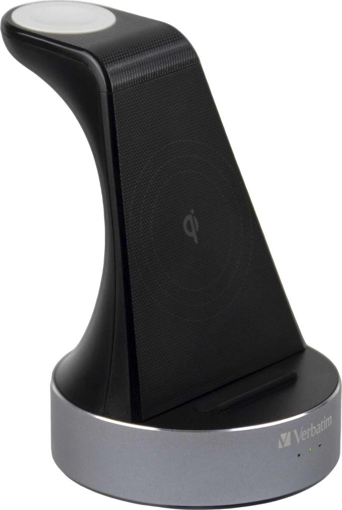 Verbatim WCS-02 Aluminium 3-in-1 Qi Wireless+Apple Watch Charger
