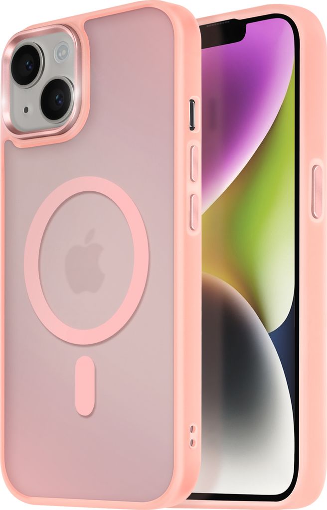 Avizar, MagSafe Hülle für Apple iPhone 14 Frost Color, Rosa