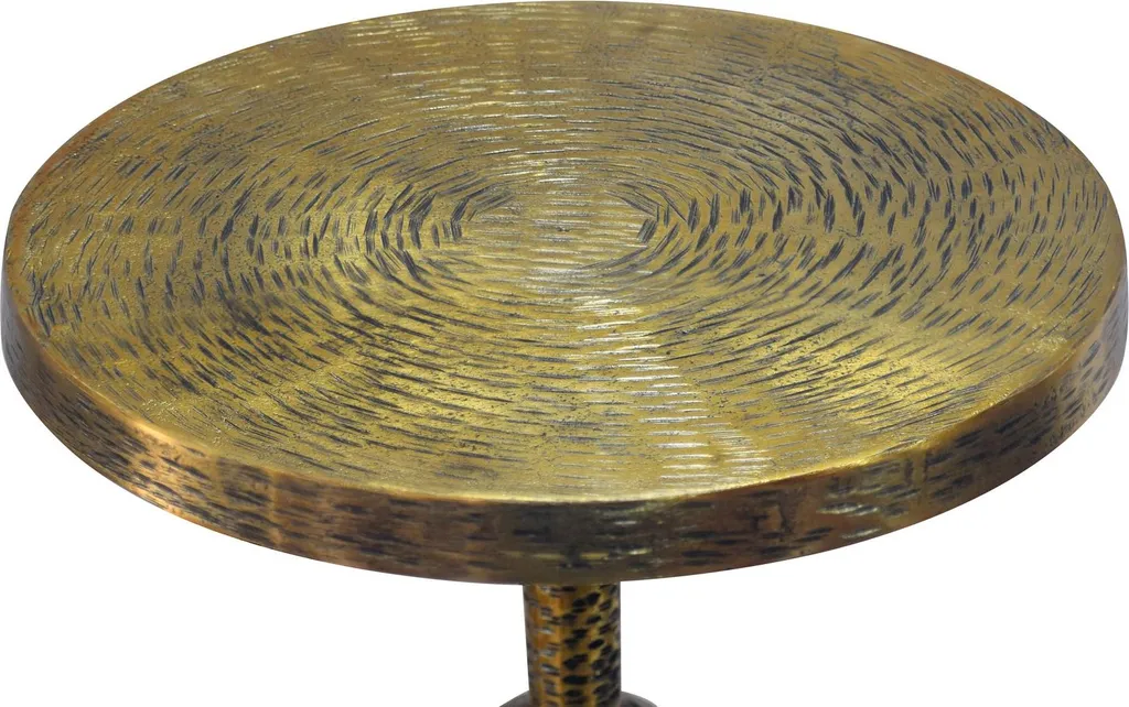 Table d'appoint Orient Handmade en aluminium doré - Artisanat unique - 4