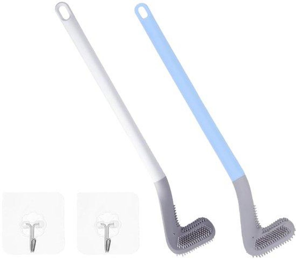 Flexibele toiletborstel-set met wandmontage und Randreiniger