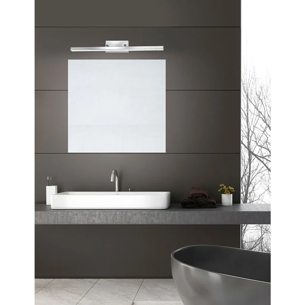 Applique de Bain LED 63cm Chrome Nova Luce Modena IP44 Design Moderne