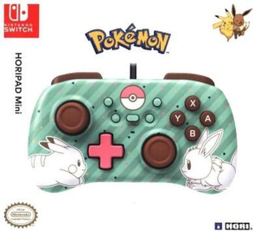 Manette Switch Enfant Mini Pad Pikachu & Eevee HORI - Prise en Main Facile