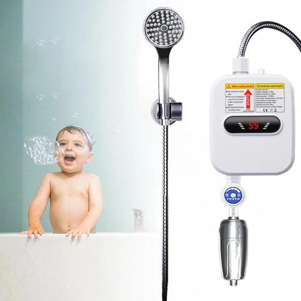 Chauffe-eau instantané de petite taille 3,5 kW pour évier et lavabo blanc