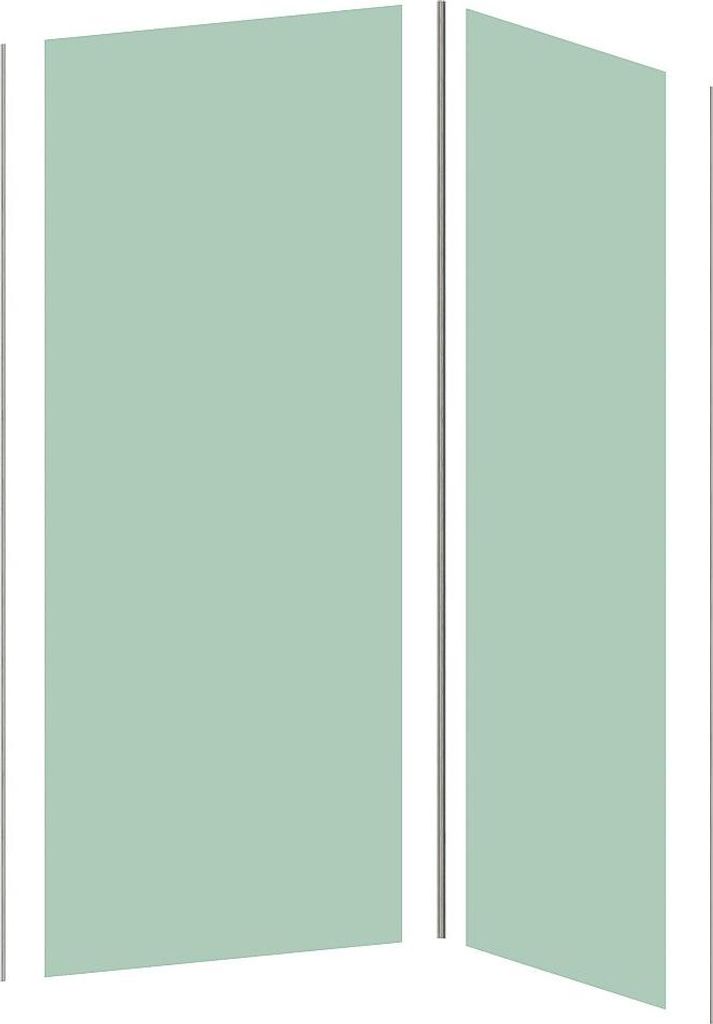 Set mit 2 Wandpaneelen für Badezimmer mit Profilen - 90 × Produktbild 