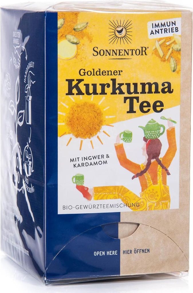 Sonnentor  Goldener Kurkuma Tee  Doppelkammerbeutel (36g) Produktbild 