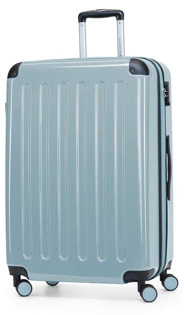HAUPTSTADTKOFFER - Alex - Großer Hartschalen-Koffer mit Rollen Trolley XL Rollkoffer Dehnfalte Reisekoffer 120L, TSA-Schloss,Pool blau