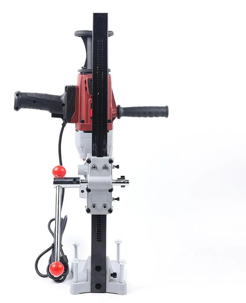 Foreuse à béton 2200W portable avec support de perçage modulable rouge