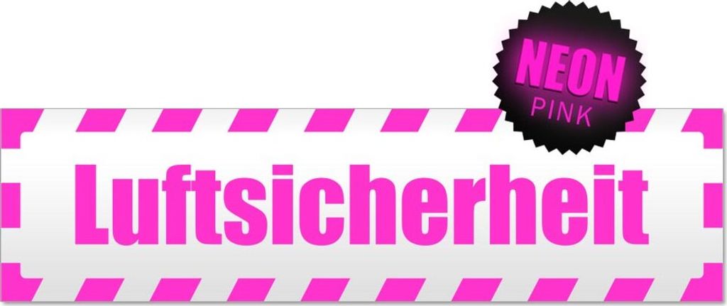 Luftsicherheit gestreift Magnetschild Schild magnetisch