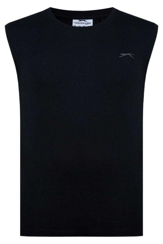 Slazenger - Top für Herren, Baumwolle GT23081 (L) (Schwarz)