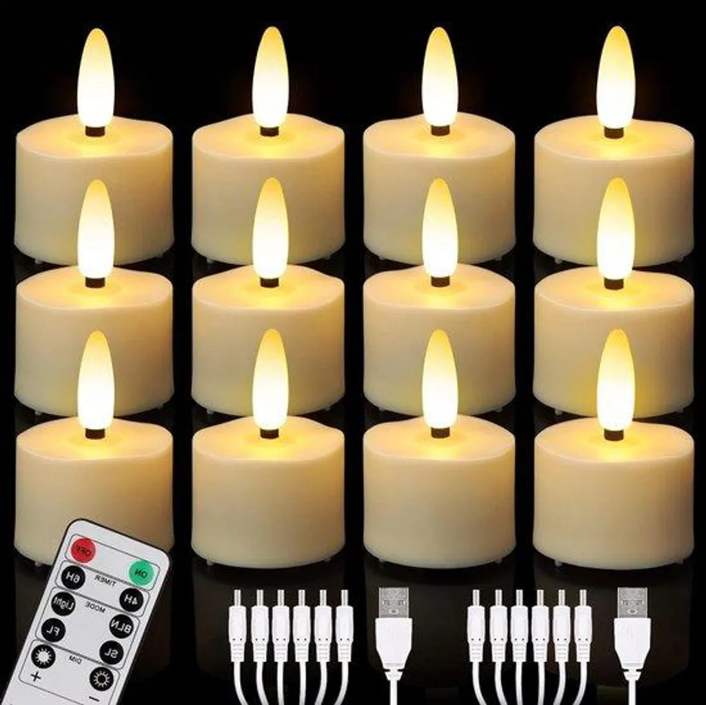 Bougies de Noël pour décoration d'intérieur flamme oscillante 55 x 4 cm