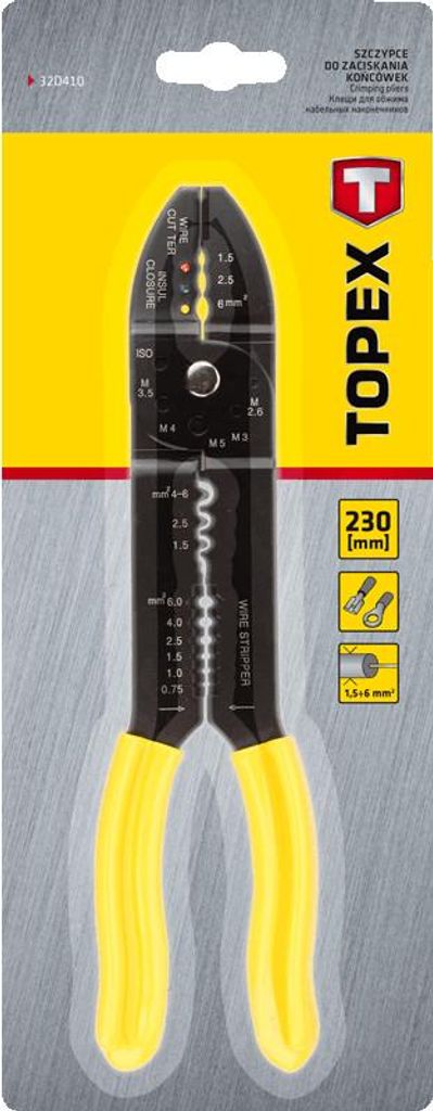 Pince à sertir pour colliers isolés et non isolés 0,75-6 mm Image du produit 