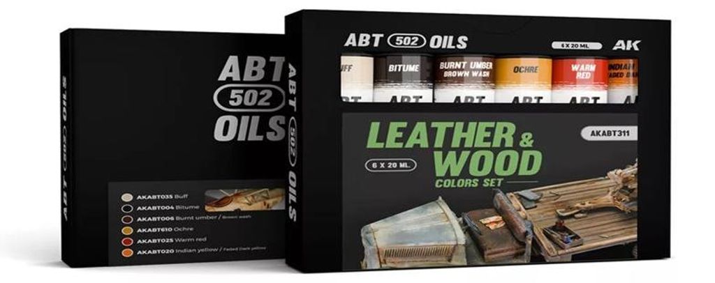 Reparto 502 AKABT311 Set di colori ad olio "Leather and Immagine del prodotto 