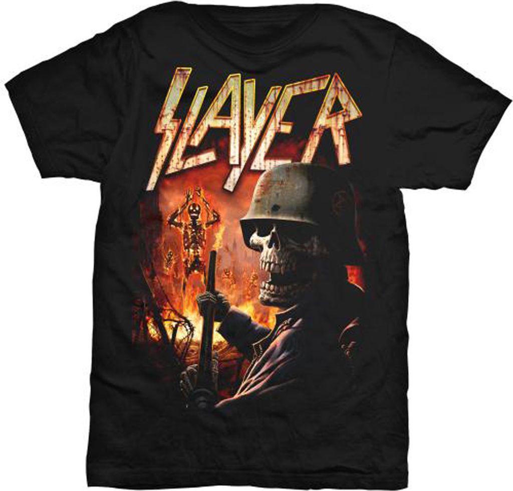 Slayer Torch Mens Black T Shirt: Large