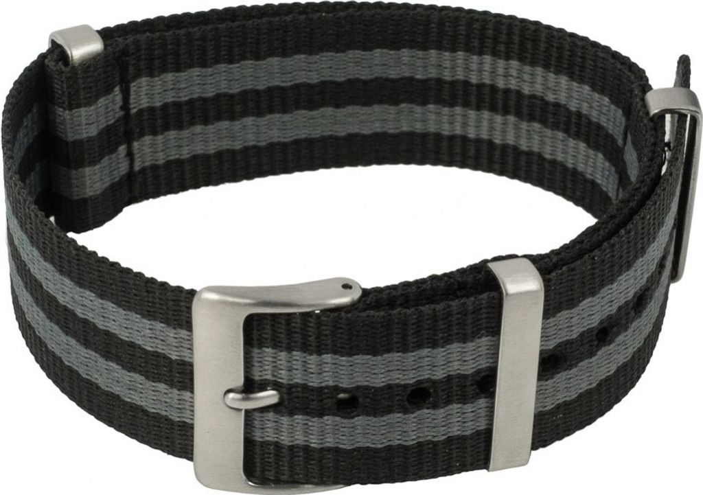 Durchzugsband Nylon Minott schwarz-grau 20mm 28591