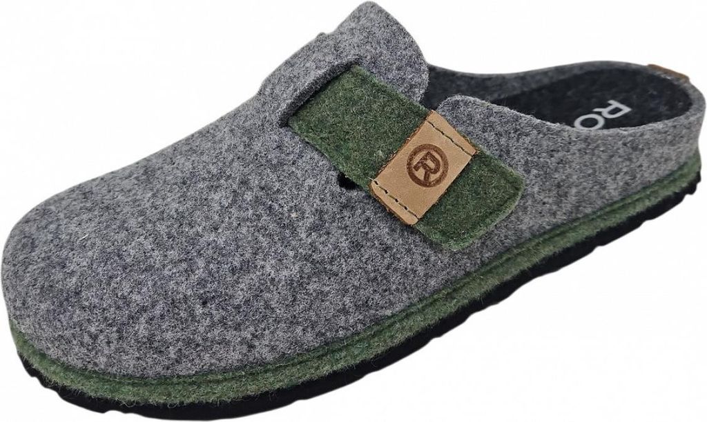 Rohde Damen Pantoffel Filz Hausschuh Klettverschluss Produktbild 