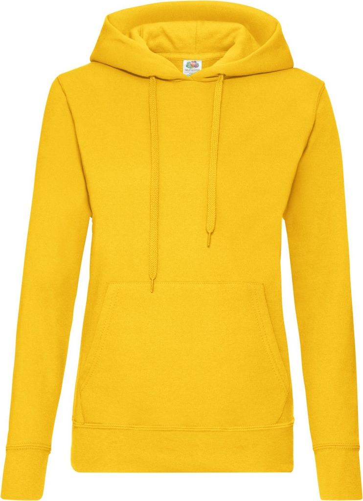 Fruit Of The Loom Lady Fit Pullover mit Kapuze BC363 (XL) (Sonnenblumengelb)