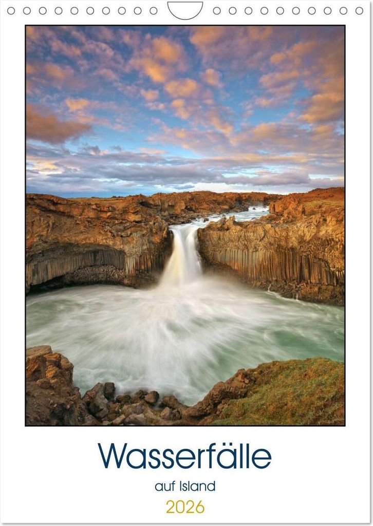 Wasserfälle auf Island (Wandkalender 2026 DIN A4 hoch), CALVENDO Monatskalender
