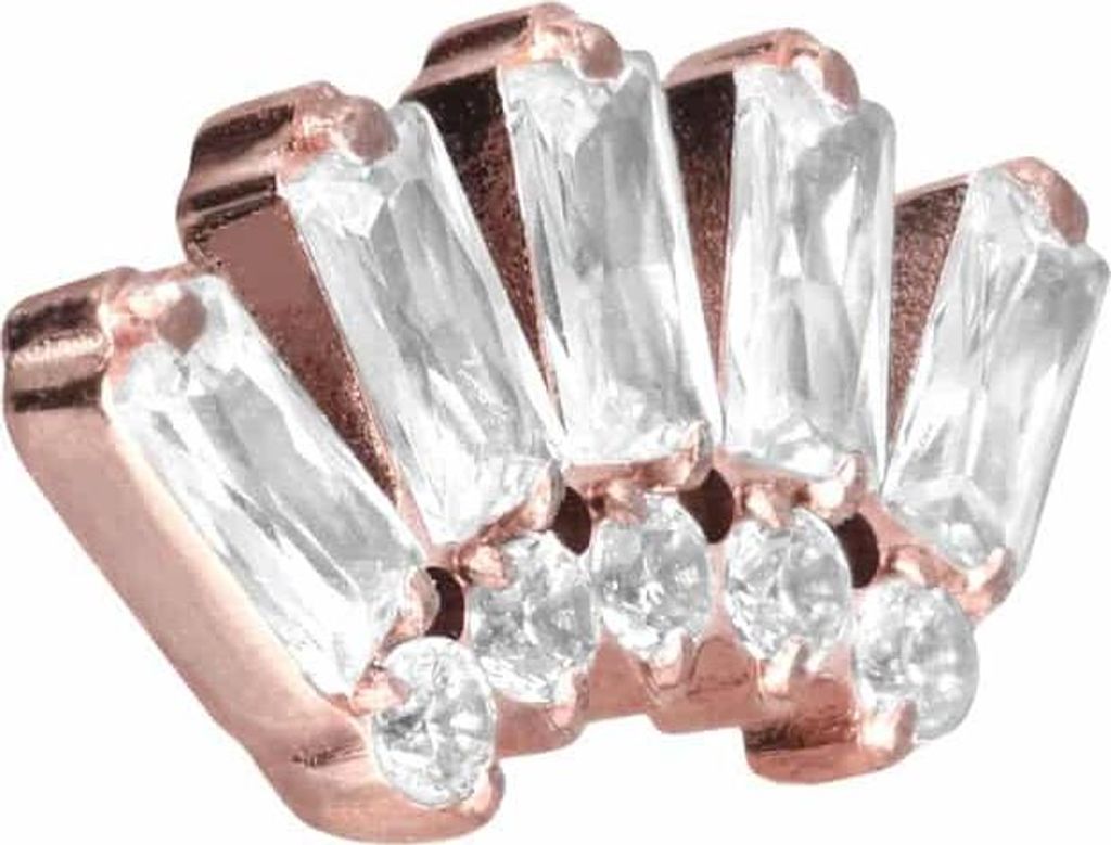 Titan Schraubaufsatz mit Außengewinde 10 EINGEFASSTE KRISTALLE