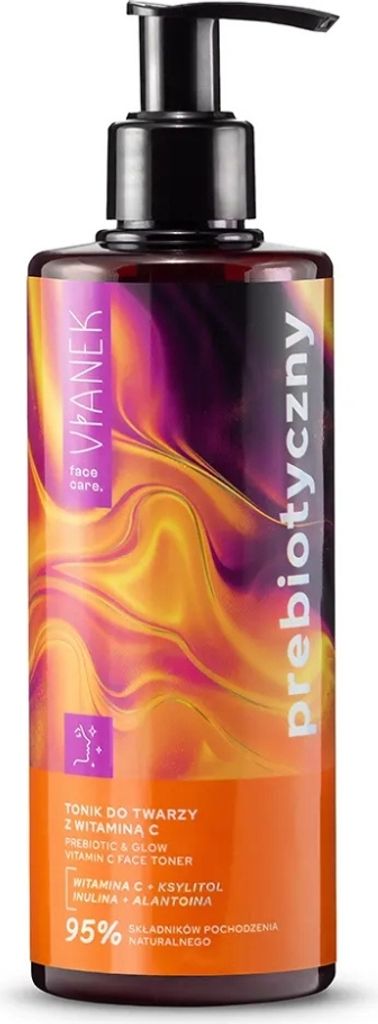 Vianek Gesichtswasser mit Präbiotikum & Vitamin C, 300 ml - Reinigende Gesichtspflege aus Polen