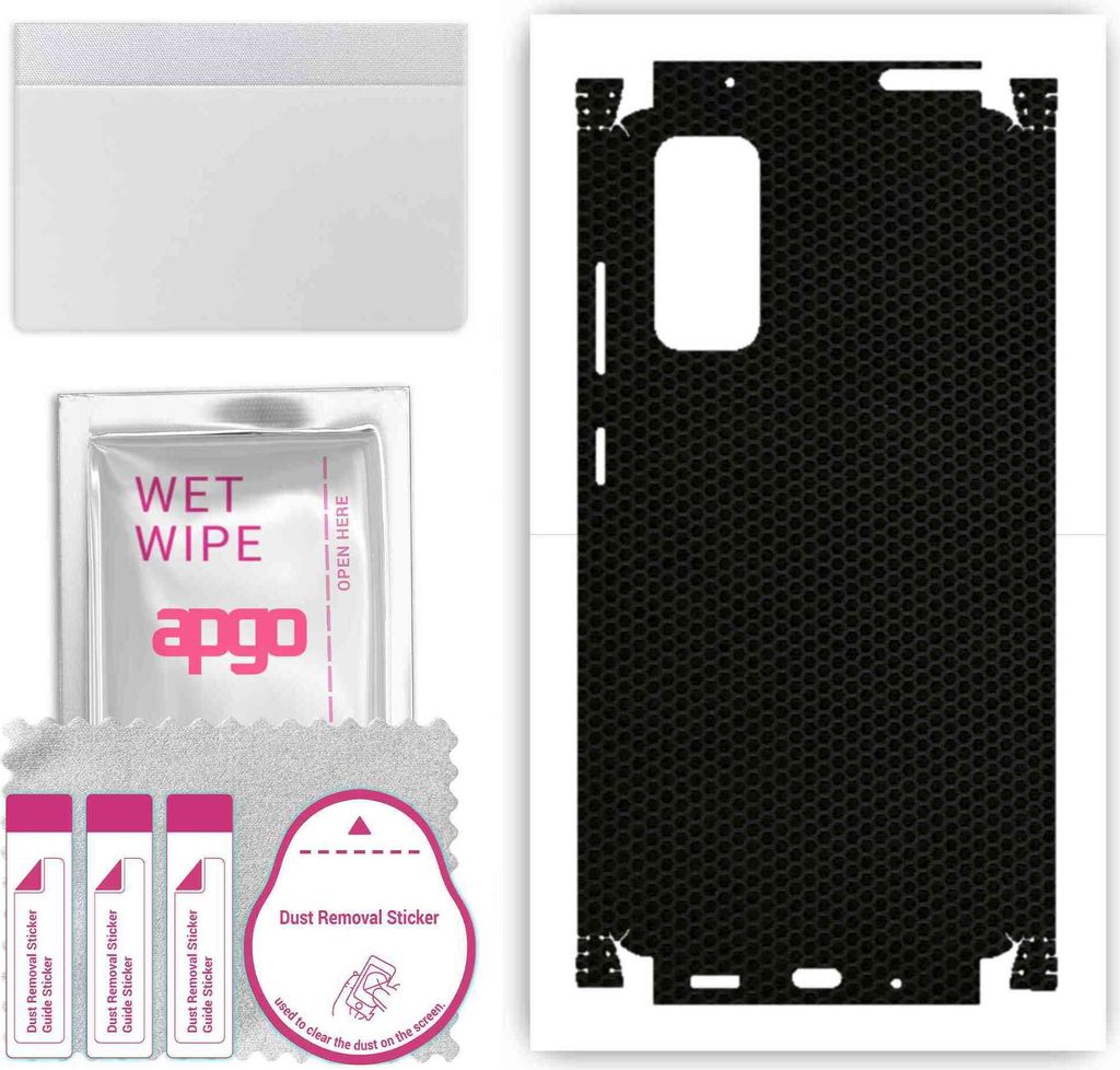 apgo Rückseite + Seiten Schutzfolie, Skin, kompatibel mit Samsung Galaxy S20 FE, Hinten Displayschutzfolie aus Vinylfolie, kratzfest, einfache Mon...