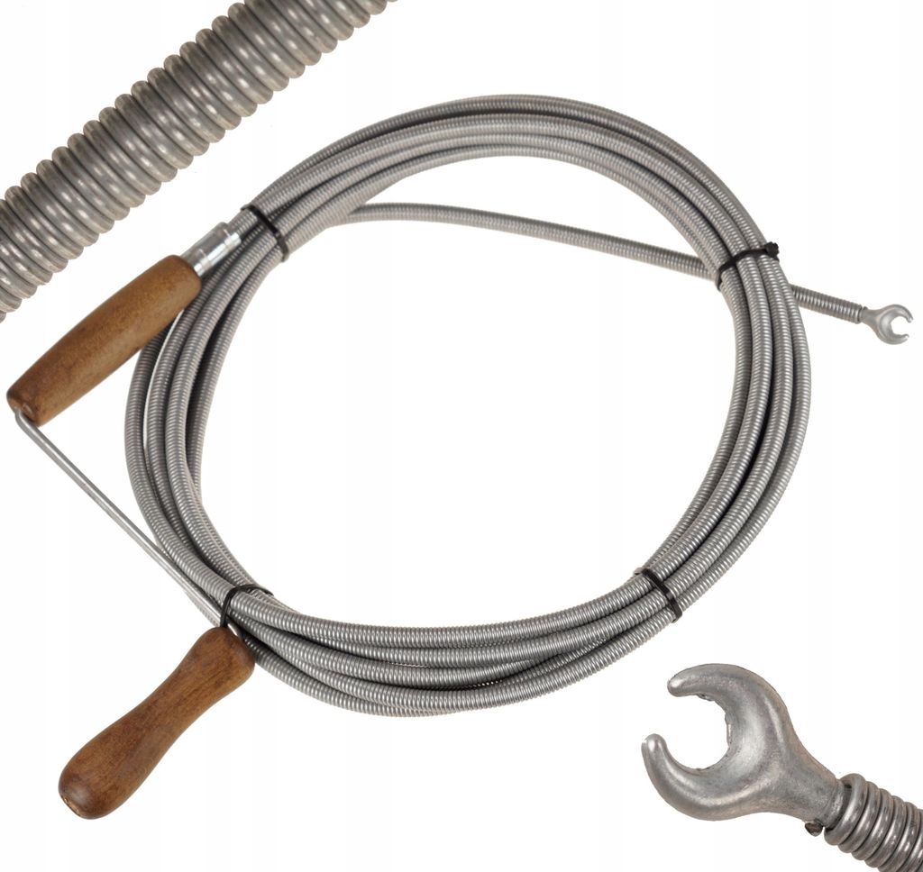 FEINZ | Kanalreinigungsspirale - 9 mm x 20 m - verzinkt - hohe Flexibilität - für verstopfte Rohre