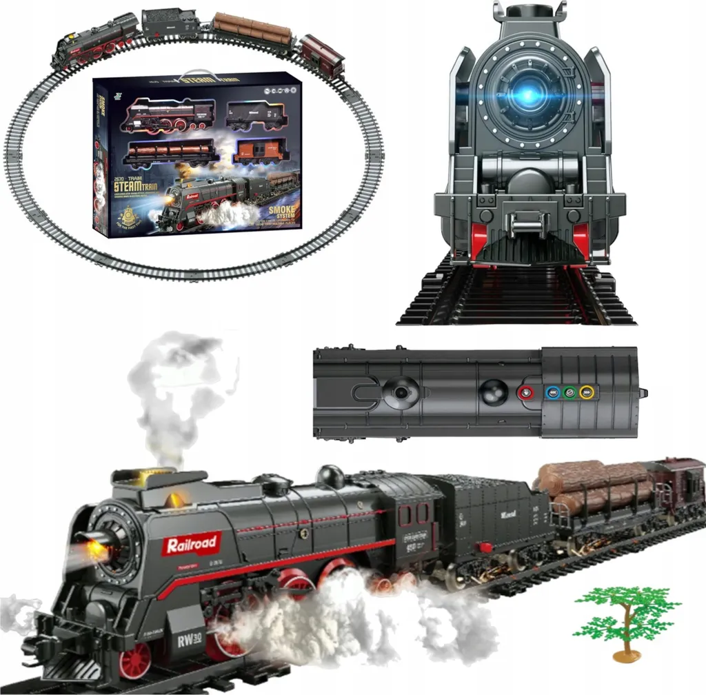 Circuit de Train Électrique avec Locomotive à Vapeur Classique 601A - 9