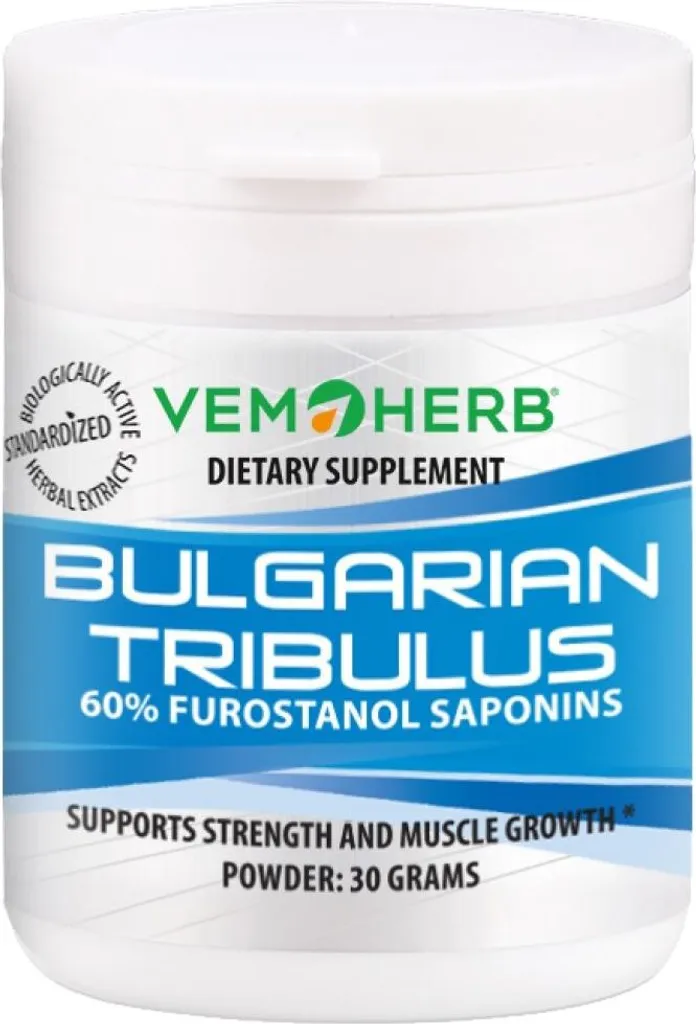 VemoHerb Tribulus Bulgare en Poudre 100g - Extrait Pur Haute Qualité