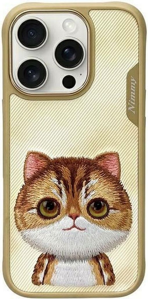 NIMMY case BIG EYED PET 2.0 Cat passend für IPHONE 16 Pro khaki