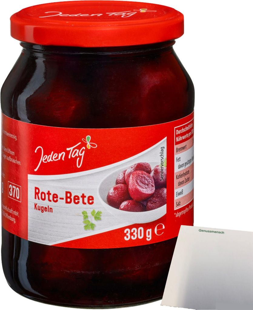 Jeden Tag Rote Bete Kugeln (370ml) + usy Block