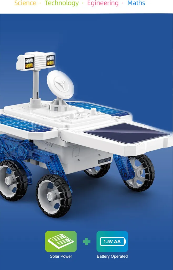 Jouet éducatif voiture spatiale solaire : maquette STEM à assembler