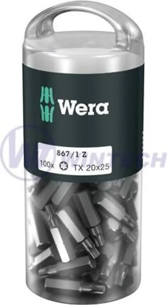 Embout T15 Wera 25mm idéal pour Montage de Meubles et Cloisons - 100pc