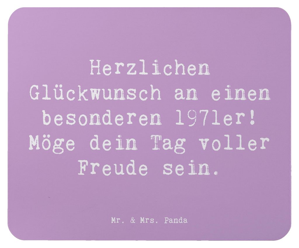 Mr. & Mrs. Panda Mauspad Spruch 1971 Geburtstag - Lavendeltraum - Geschenk, Nostalgie, Mousepad, Geburtsjahr, pc, mousematte, Mouse Pad, geboren, A...
