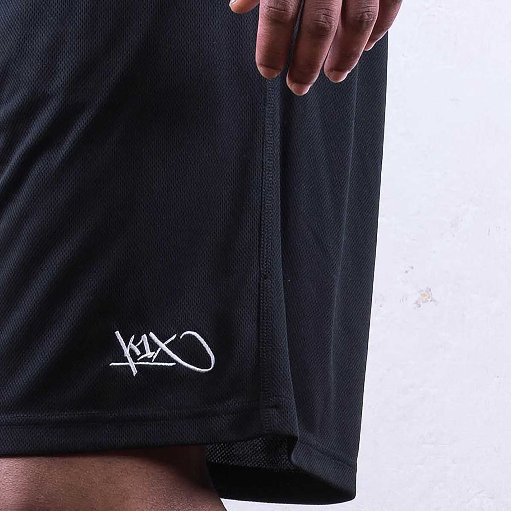K1X Basketball New Micromesh Shorts mit 3 Taschen, Farbe:Schwarz, Kleidergröße:S