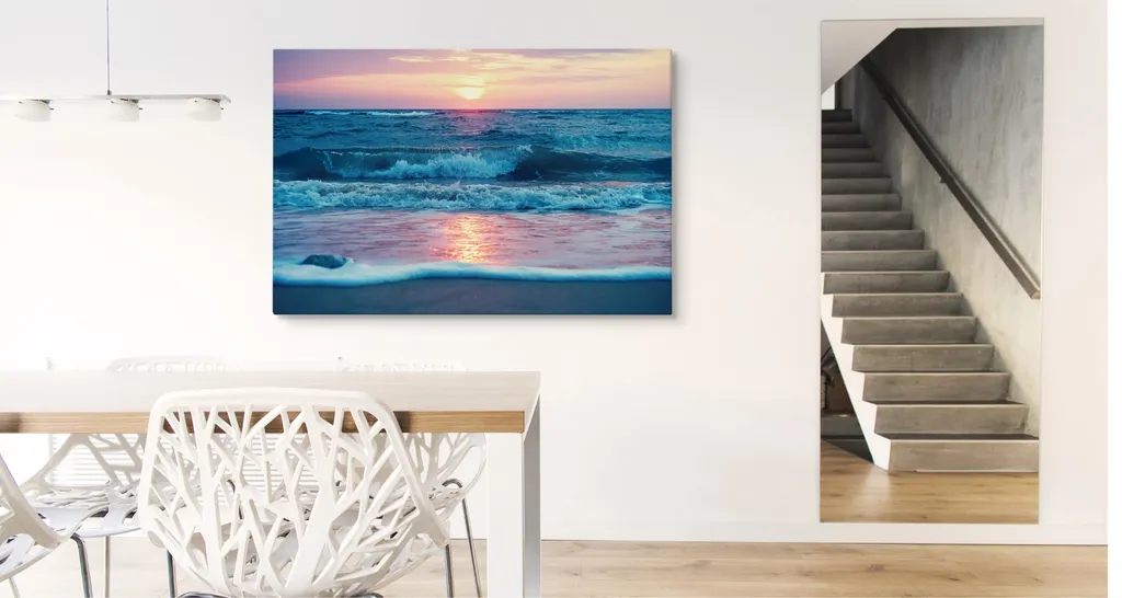 Visario Quadro Su Tela 160x70 Cm - 4 Pannelli - Stampa Artistica Effetto Dipinto A Mano - Pronto Da Appendere