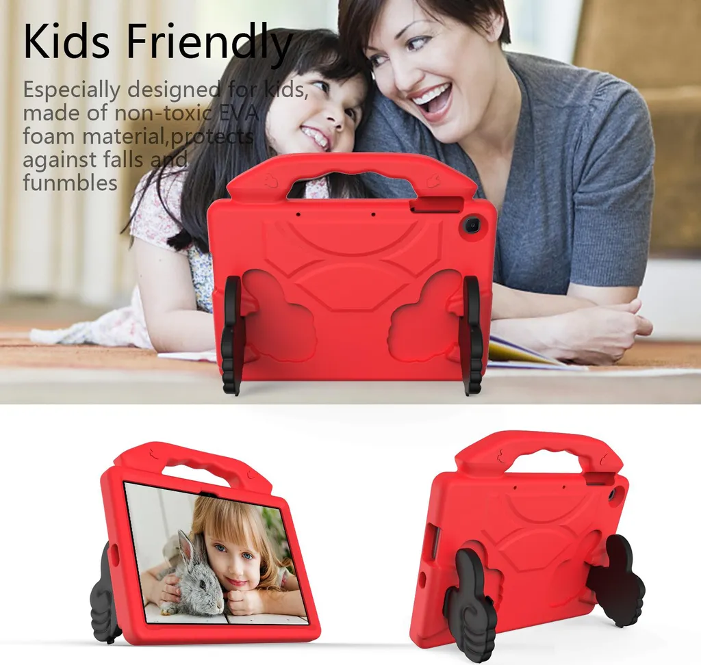 Cover Antiurto Honor Pad X8 Rosso - Custodia Bambini Leggera EVA - 2