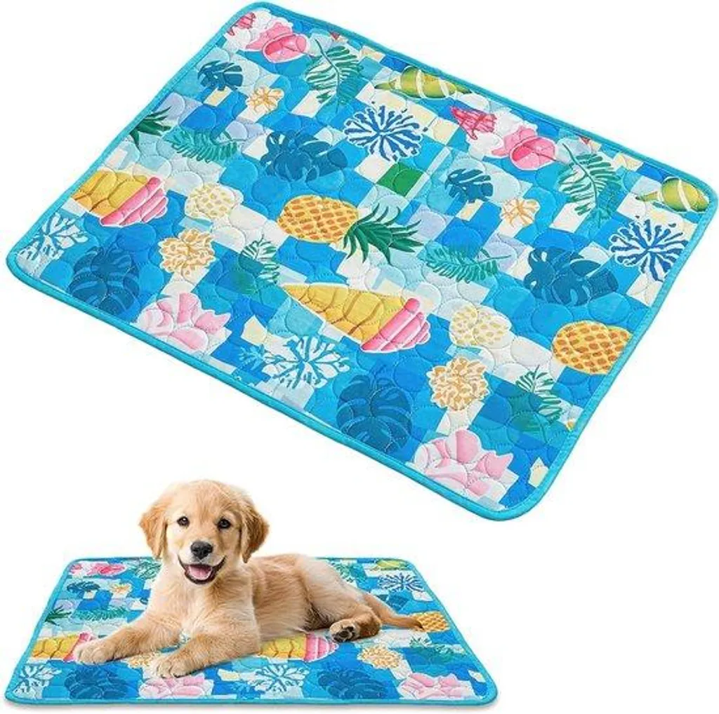 Solution anti-chaleur chien et chat : Tapis rafraîchissant lavable
