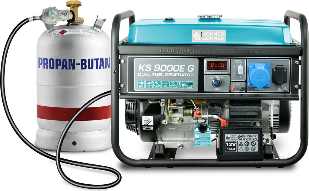 6500 W Gas- u. Benzin-Generator Stromaggregat Stromerzeuger Produktbild 